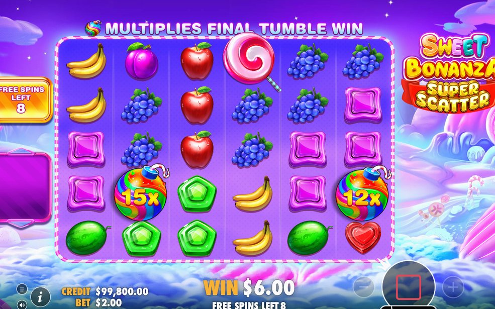 Ten Free Spins on special reels, without SUPER SCATTER