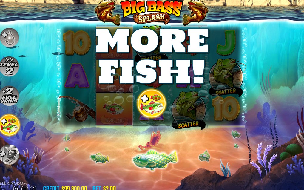 Free Spins round with Fisherman Wild on every reel