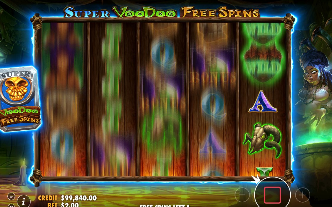 Voodoo Free Spins with MYSTERY symbols on the reels
